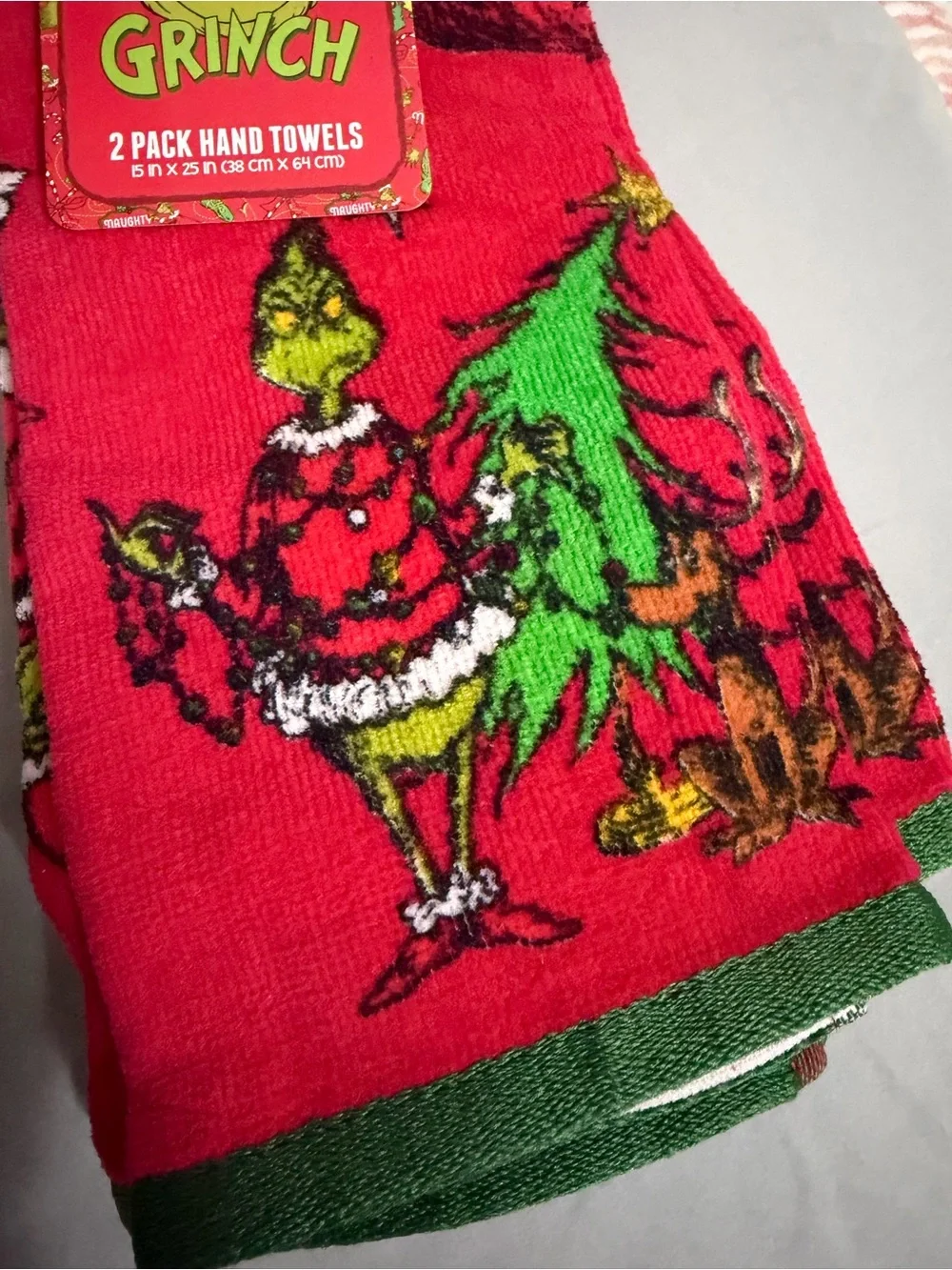 The Grinch Holiday Hand Towels - 2 Pack